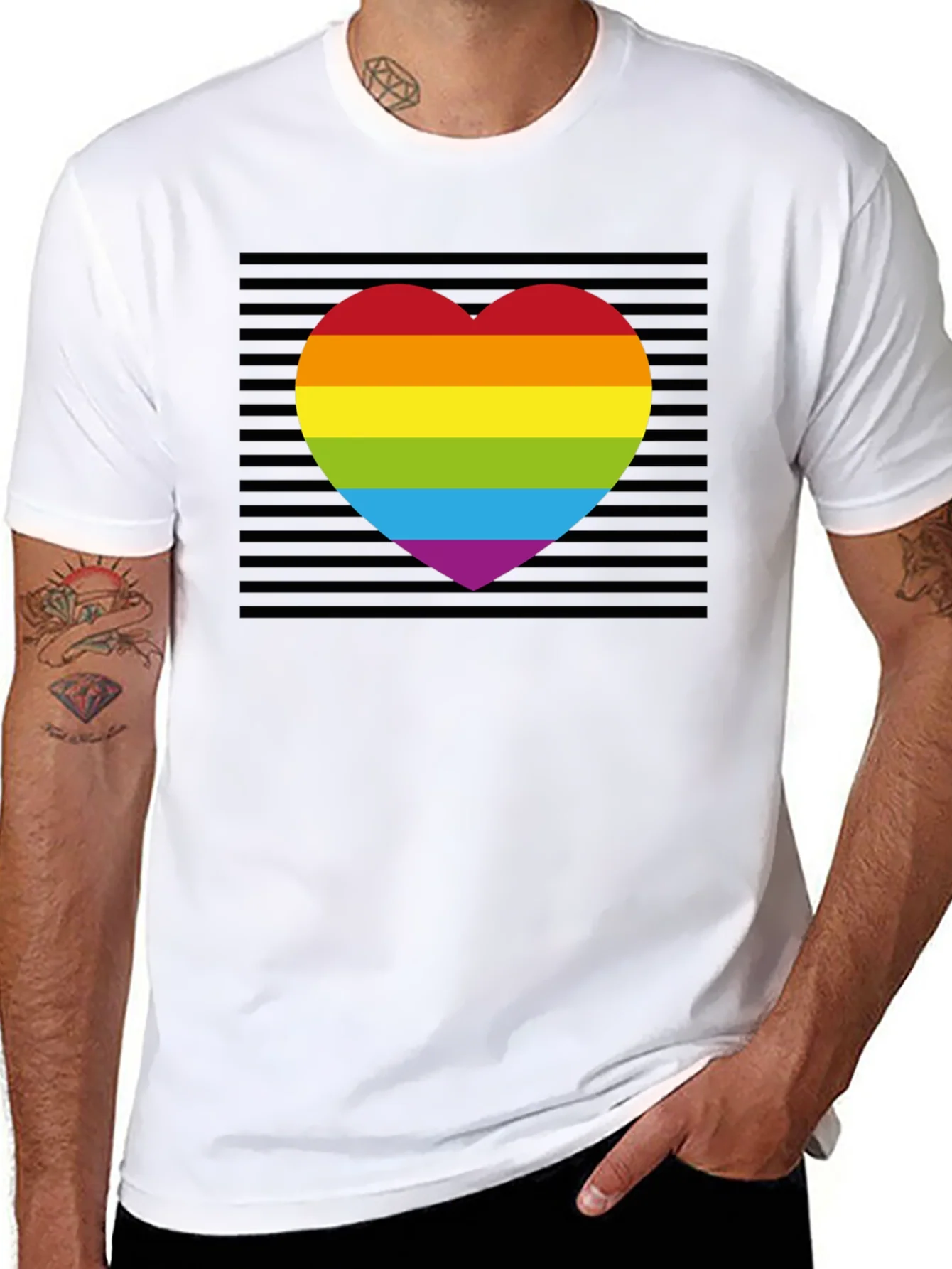 Camiseta Negra Coraz¨®n Orgullo LGBT