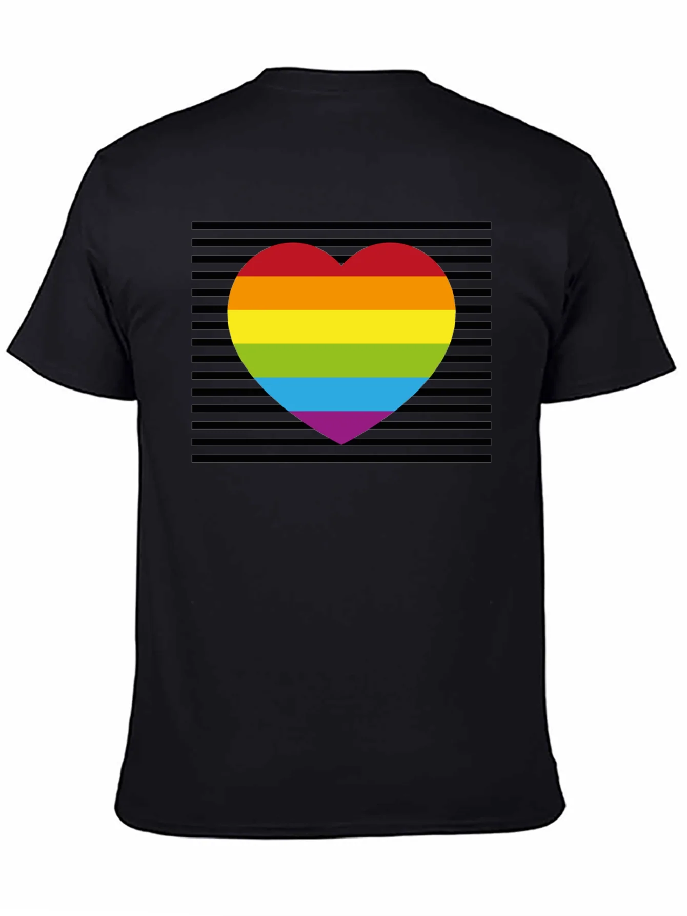 Camiseta Negra Coraz¨®n Orgullo LGBT