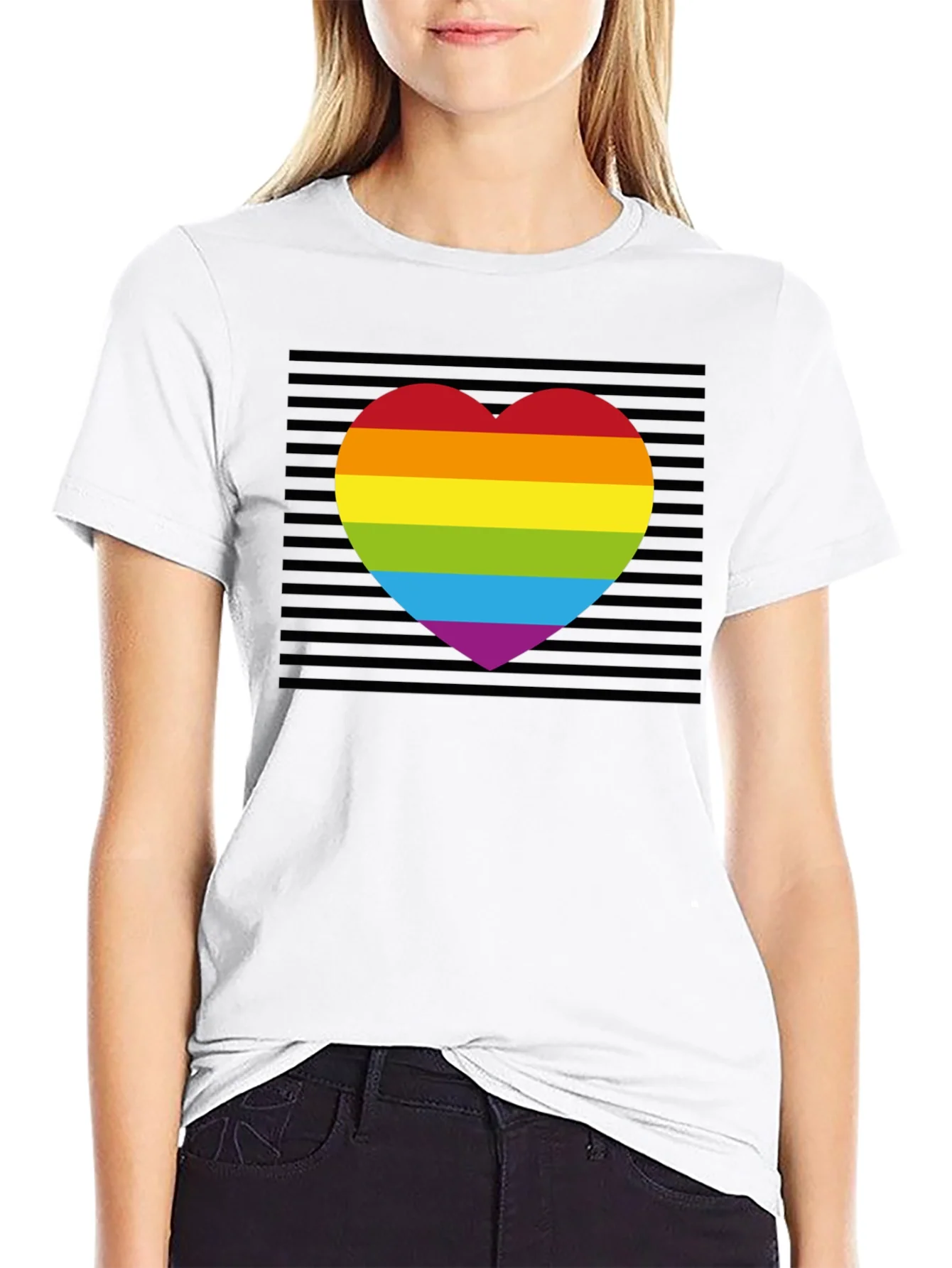 Camiseta Negra Coraz¨®n Orgullo LGBT