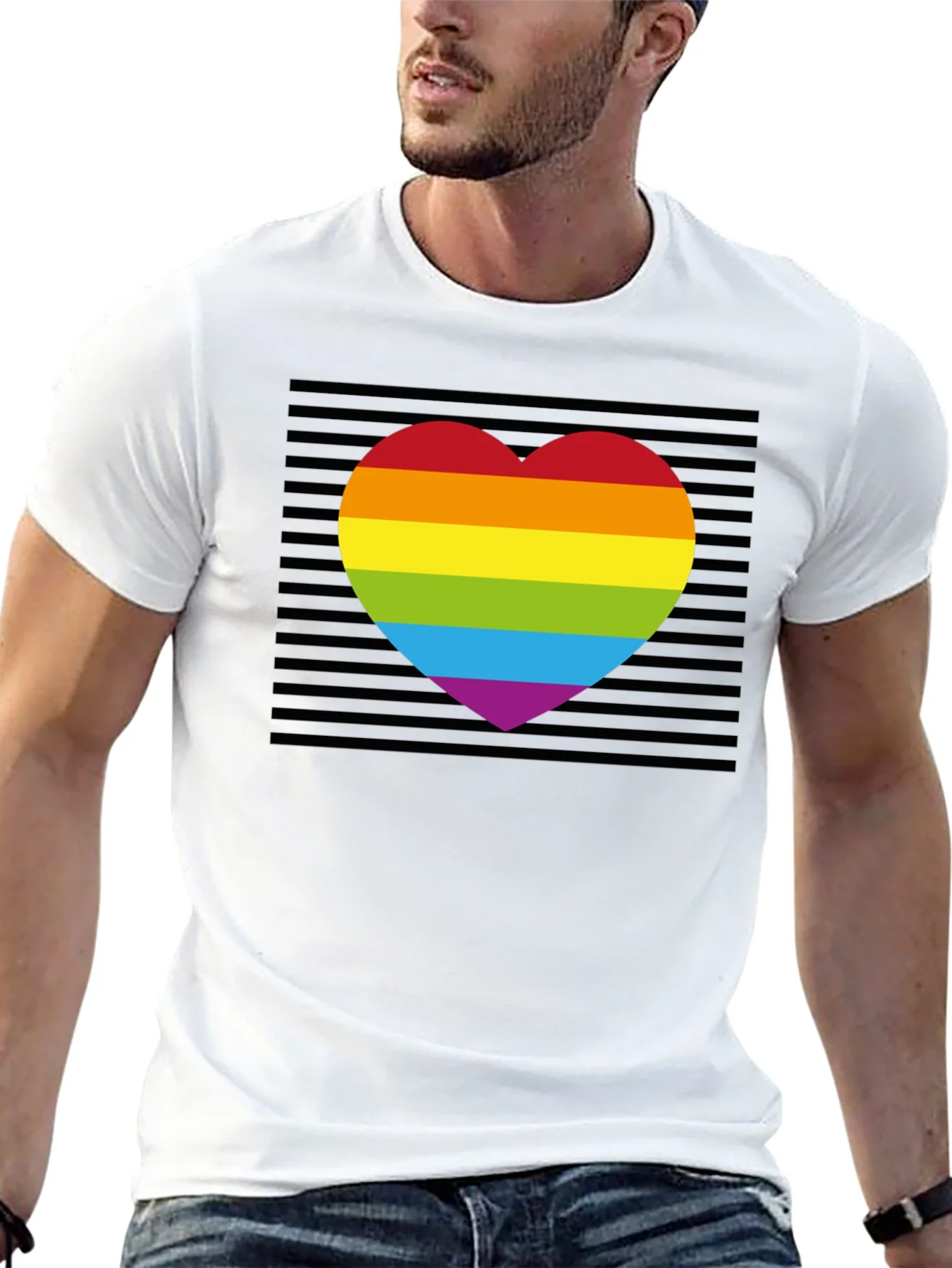 Camiseta Negra Coraz¨®n Orgullo LGBT