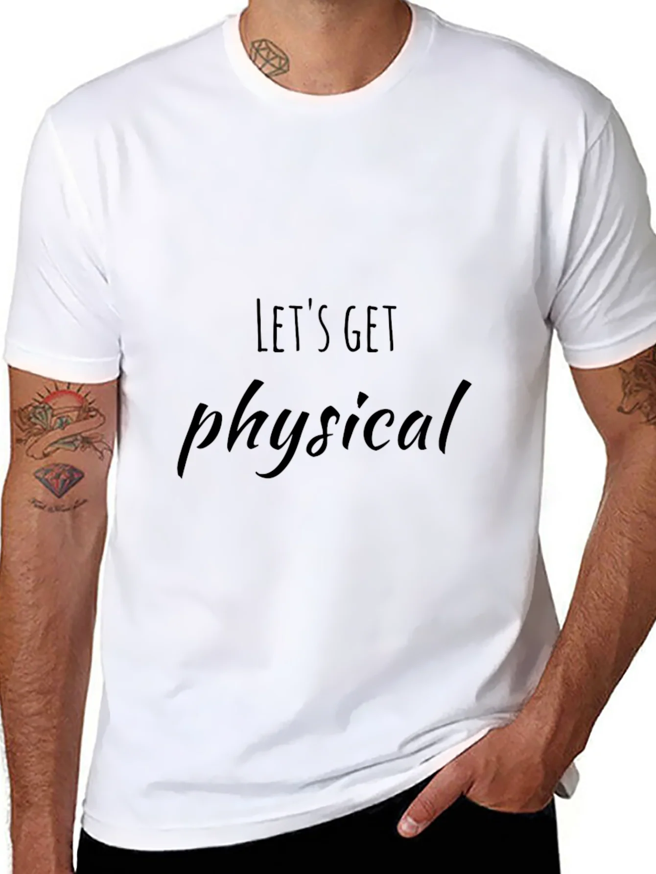 Rebbecca Lets Get Physical Graphic Tee - Black