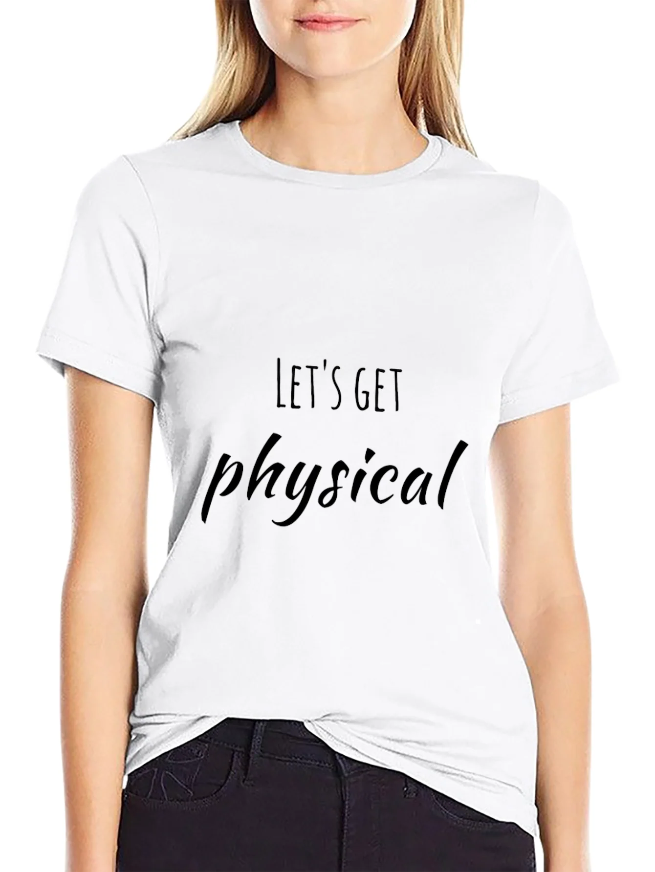 Rebbecca Lets Get Physical Graphic Tee - Black