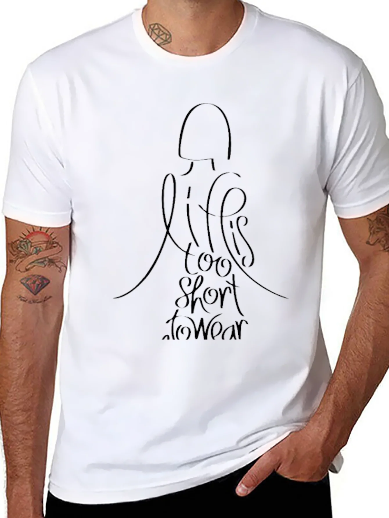 Rebbecca Life is Too Short T-Shirt - Black