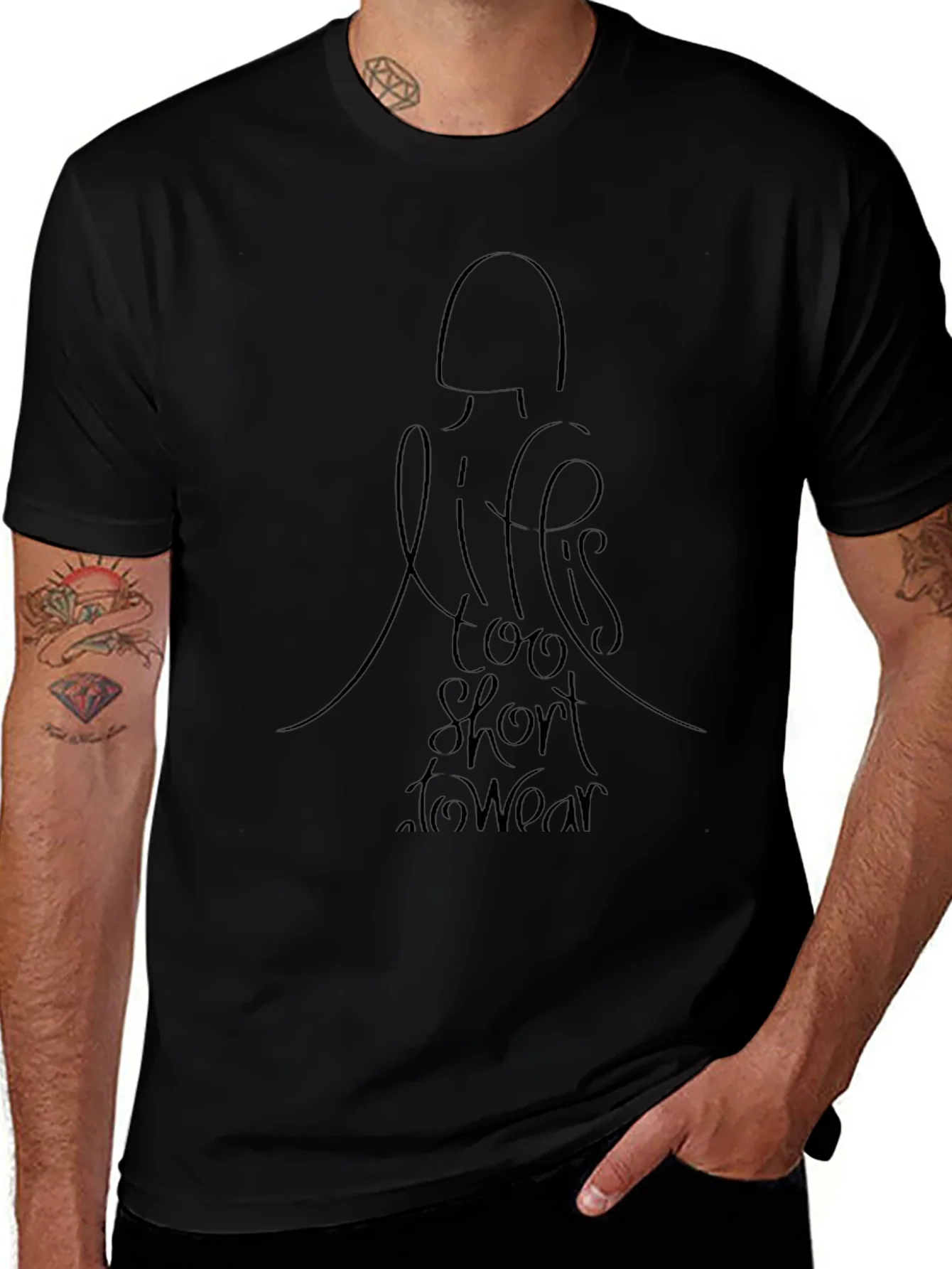 Rebbecca Life is Too Short T-Shirt - Black