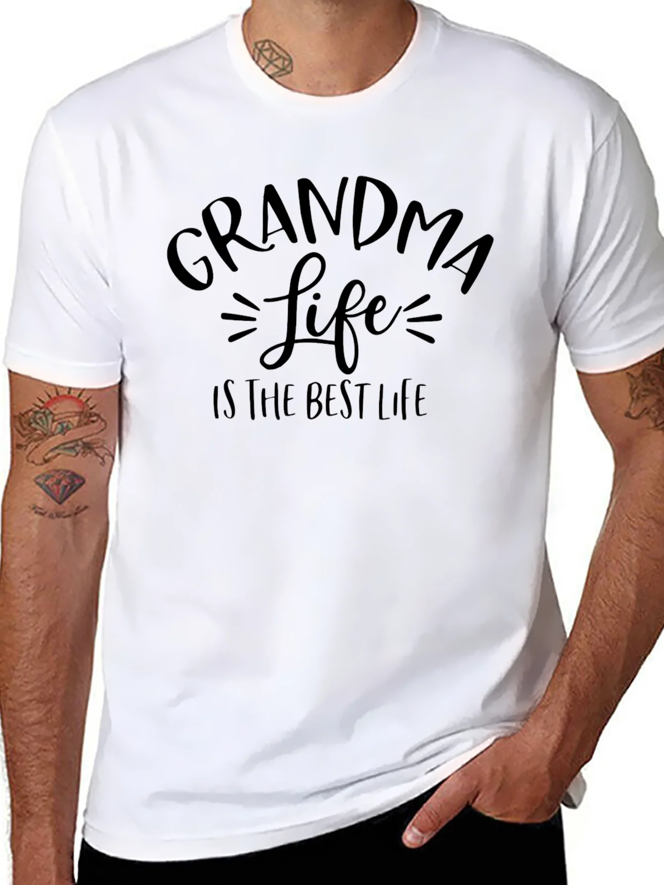 Camiseta Negra Grandma Life is the Best Life