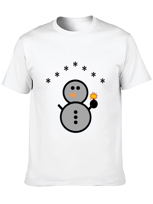 Rebbecca Festive Snowman Graphic Tee - Holiday Sparkle