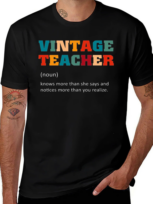 Camiseta Vintage Teacher - Estilo y Sabidur¨ªa
