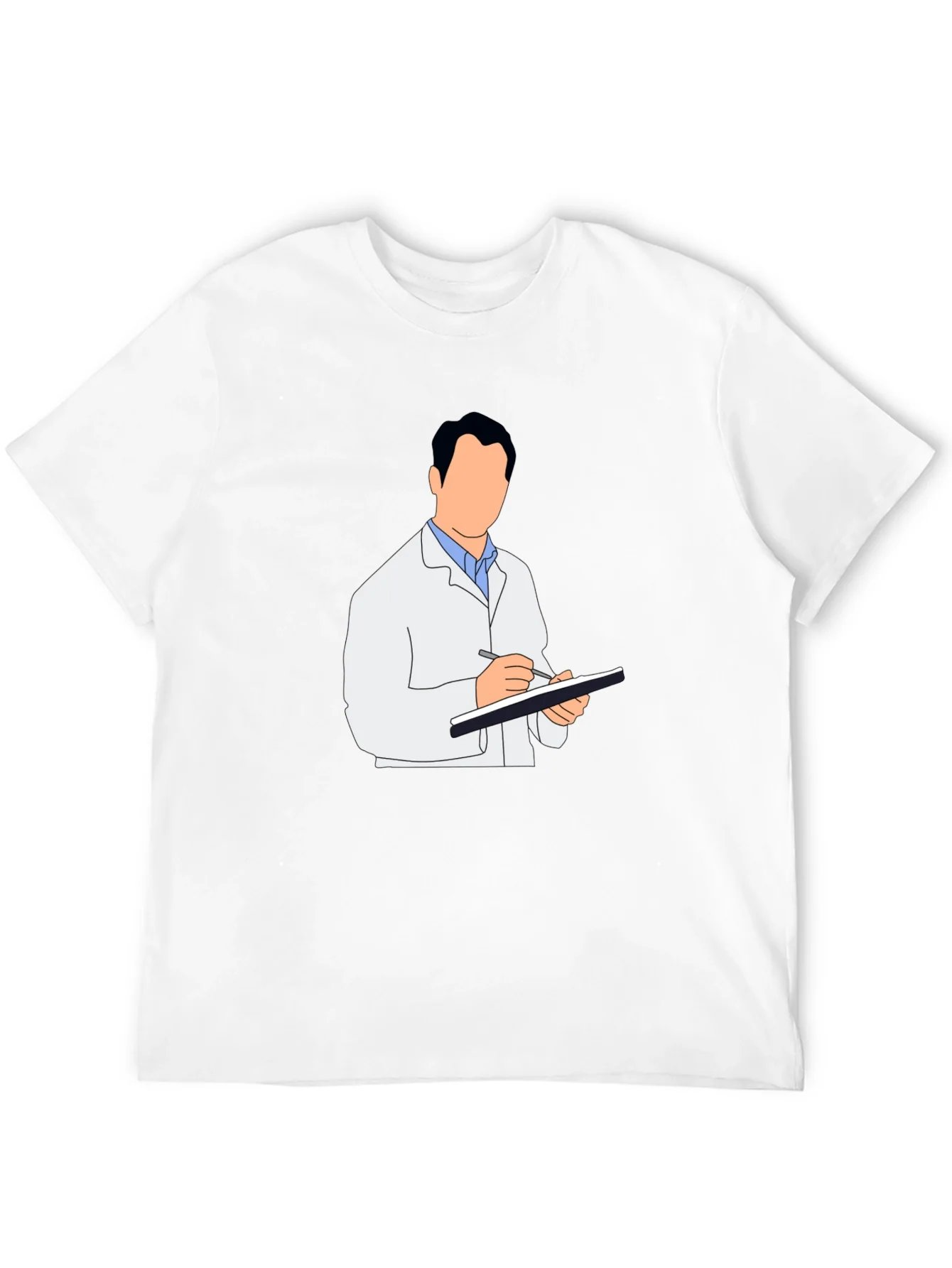 Camiseta Negra con Dise?o de M¨¦dico