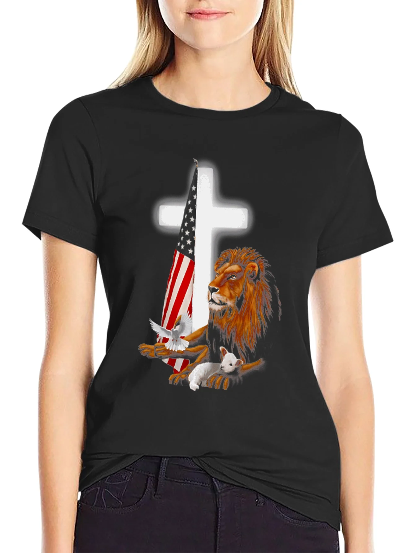 Rebbecca Lion and Lamb Christian T-Shirt