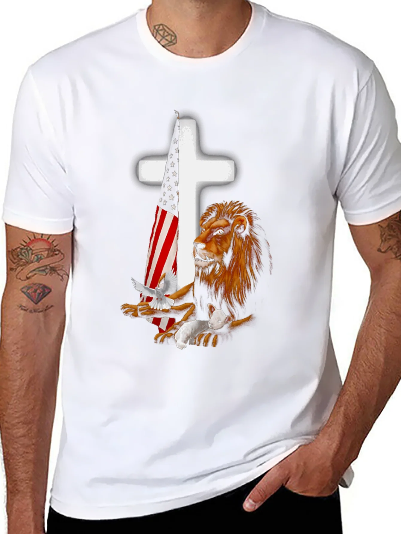 Rebbecca Lion and Lamb Christian T-Shirt