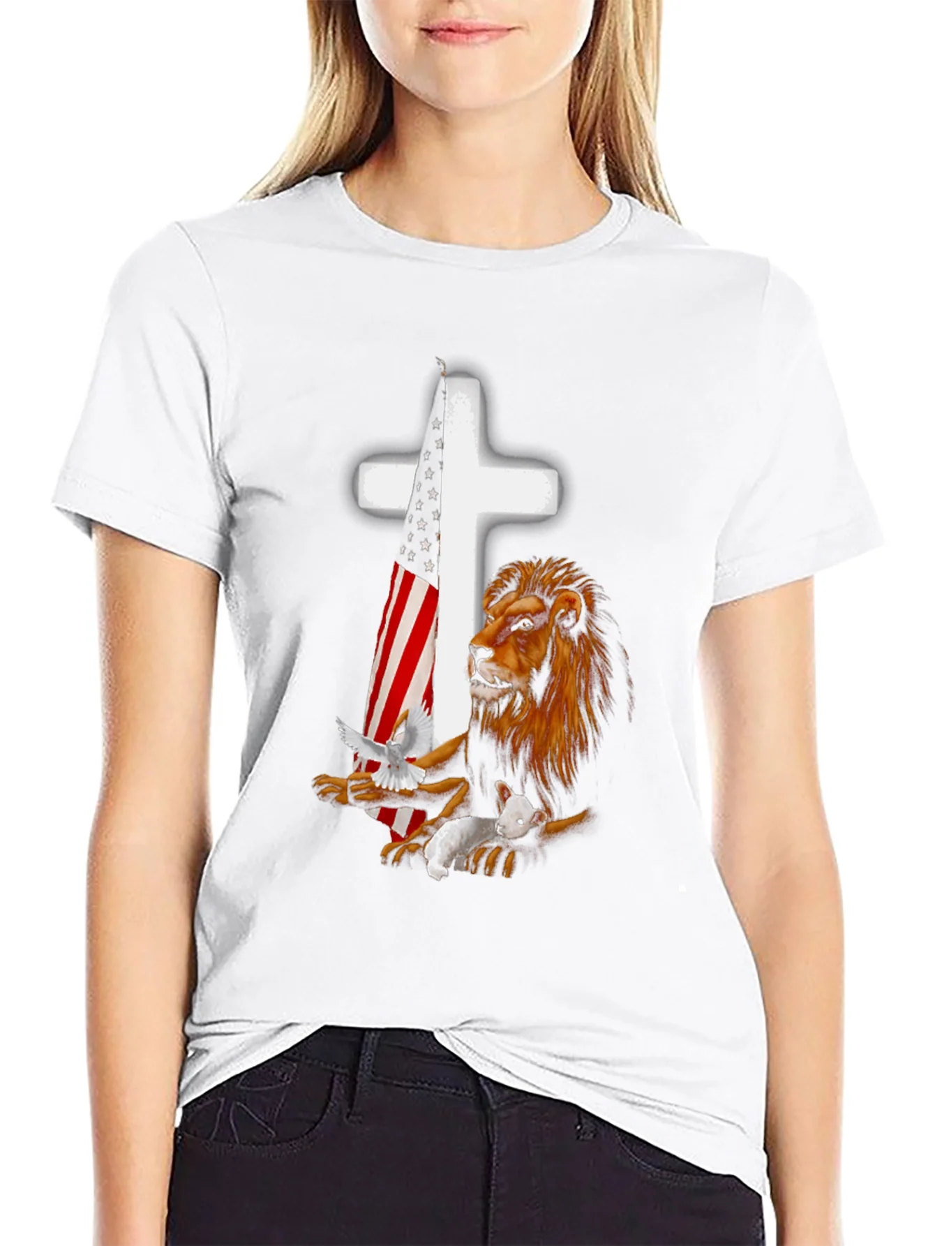 Rebbecca Lion and Lamb Christian T-Shirt