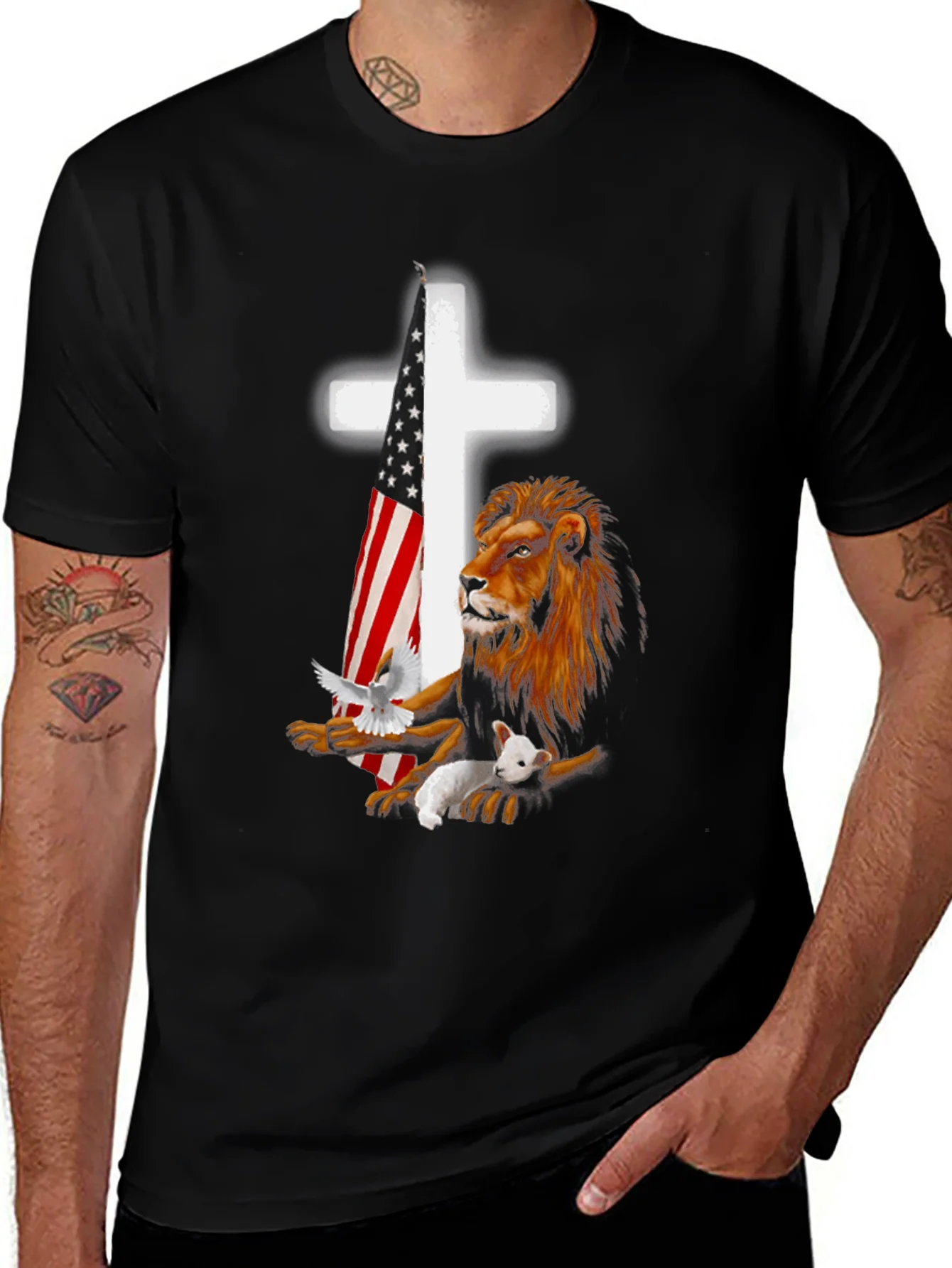 Rebbecca Lion and Lamb Christian T-Shirt