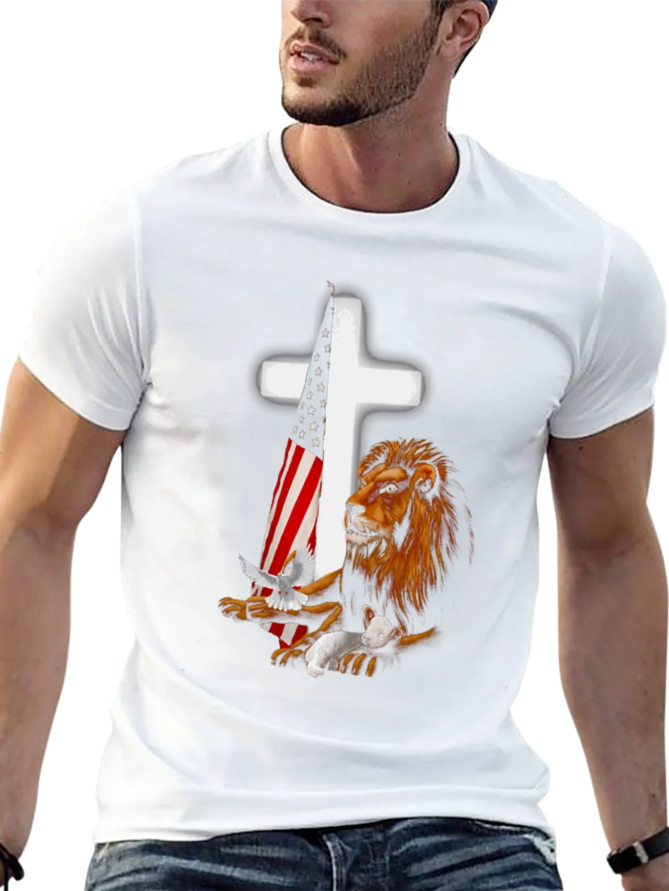 Rebbecca Lion and Lamb Christian T-Shirt