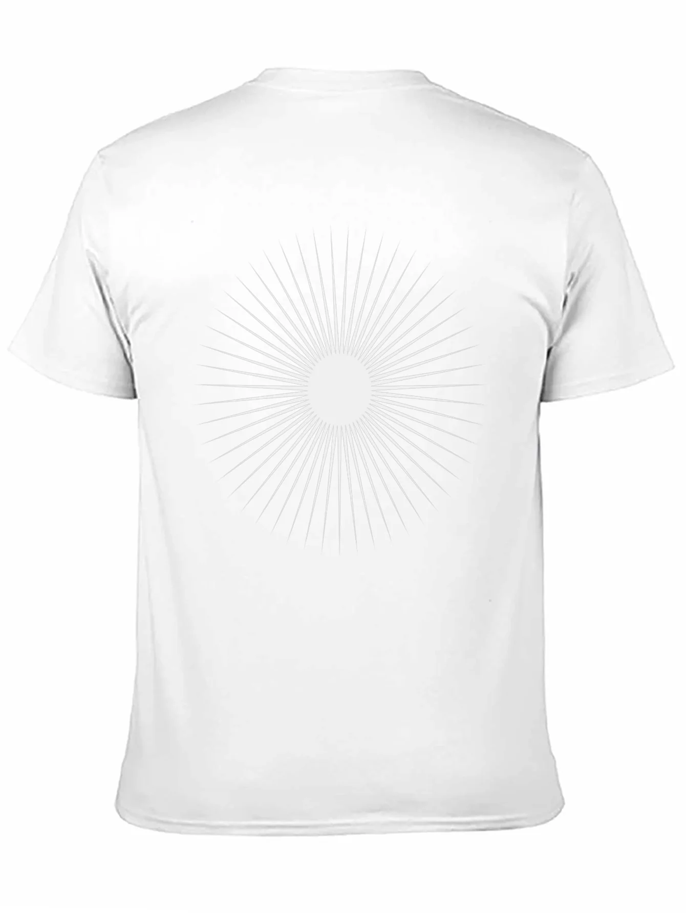 Camiseta Negra con Dise?o Solar Abstracto