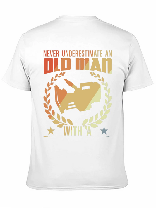 Camiseta Vintage Viejo con una Excavadora