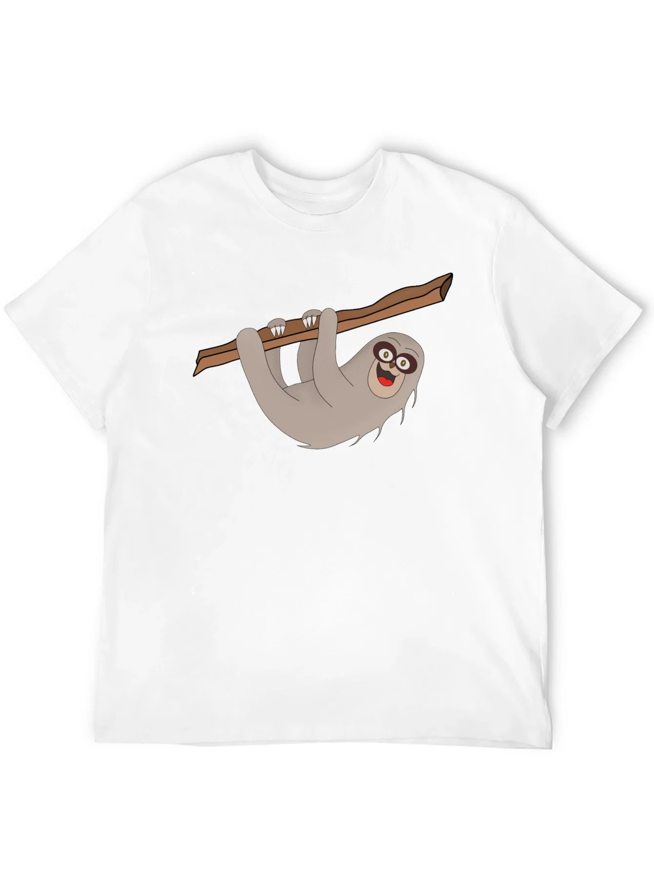 Rebbecca Sloth Graphic Tee - Mens Black Cotton T-Shirt