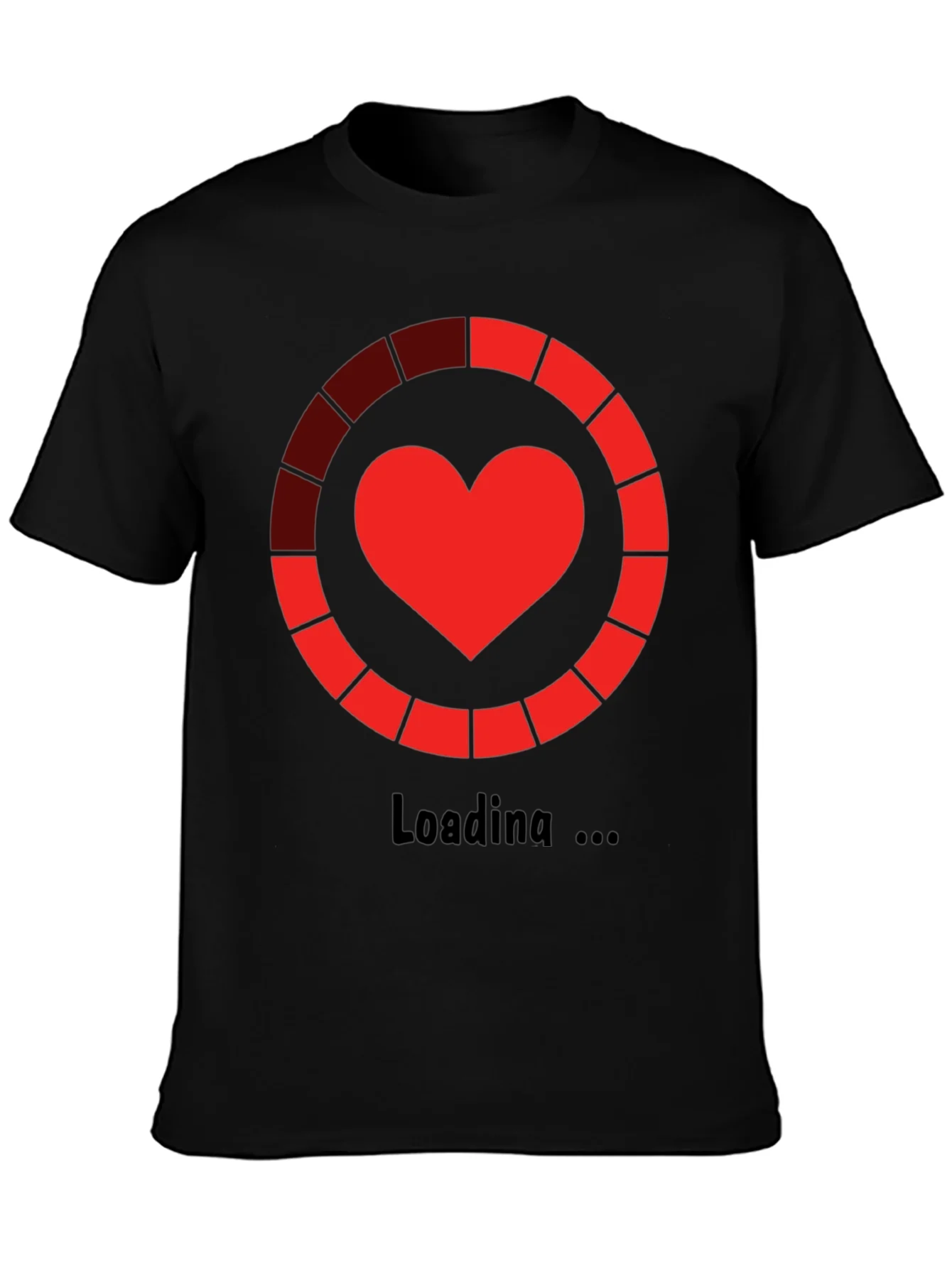 Rebbecca Heart Loading Black T-Shirt - Geeky Graphic Tee