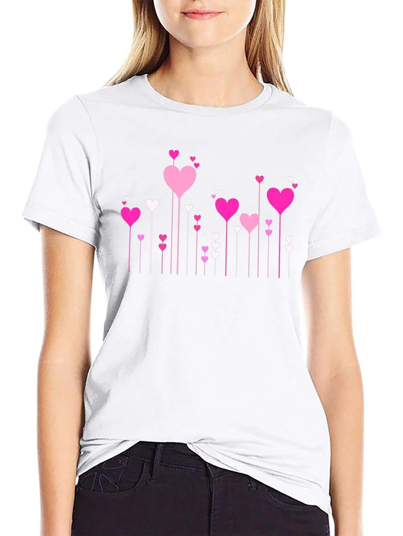 Rebbecca Heart Throb Tee - Love Design Black T-Shirt
