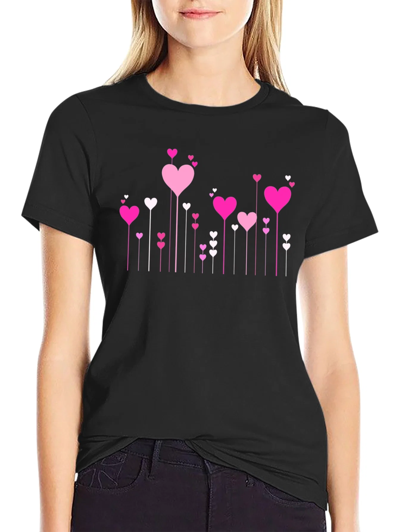 Rebbecca Heart Throb Tee - Love Design Black T-Shirt