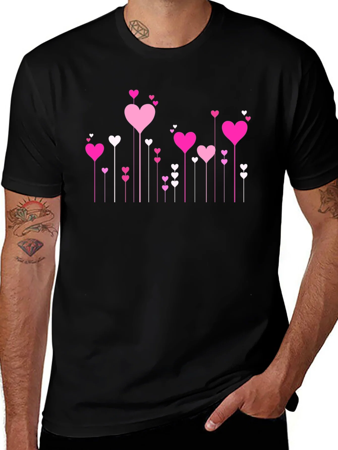 Rebbecca Heart Throb Tee - Love Design Black T-Shirt