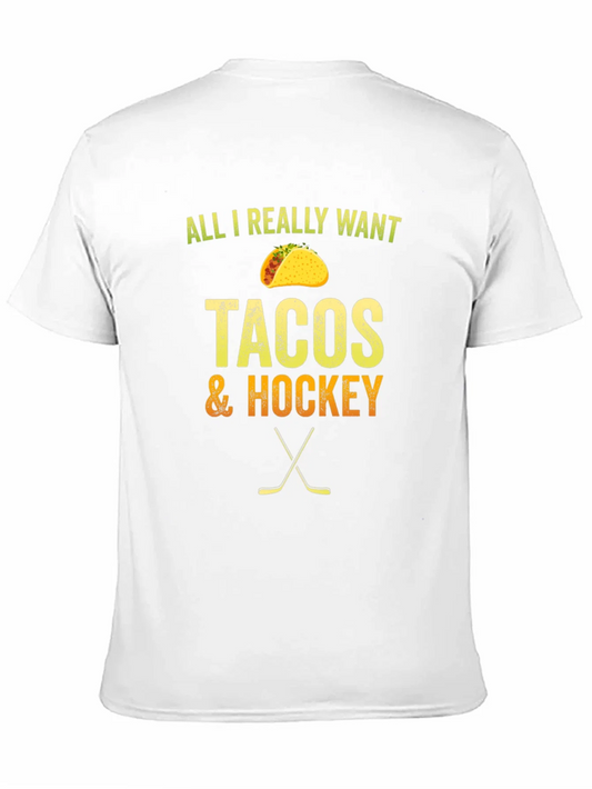 Rebbecca Tacos & Hockey Graphic Tee - Foodie Sports Lover