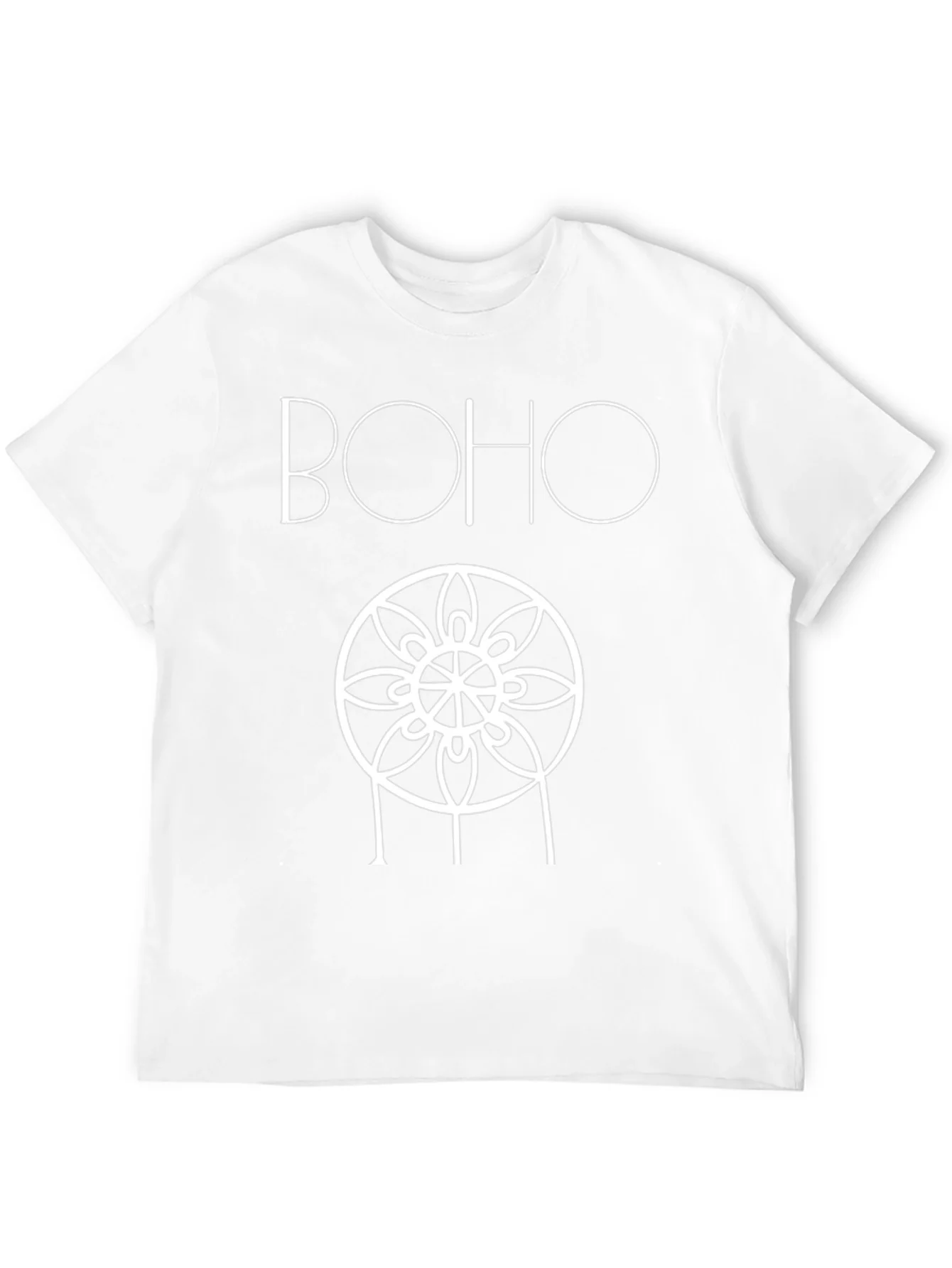 Camiseta Negra Boho Estilo Mandala