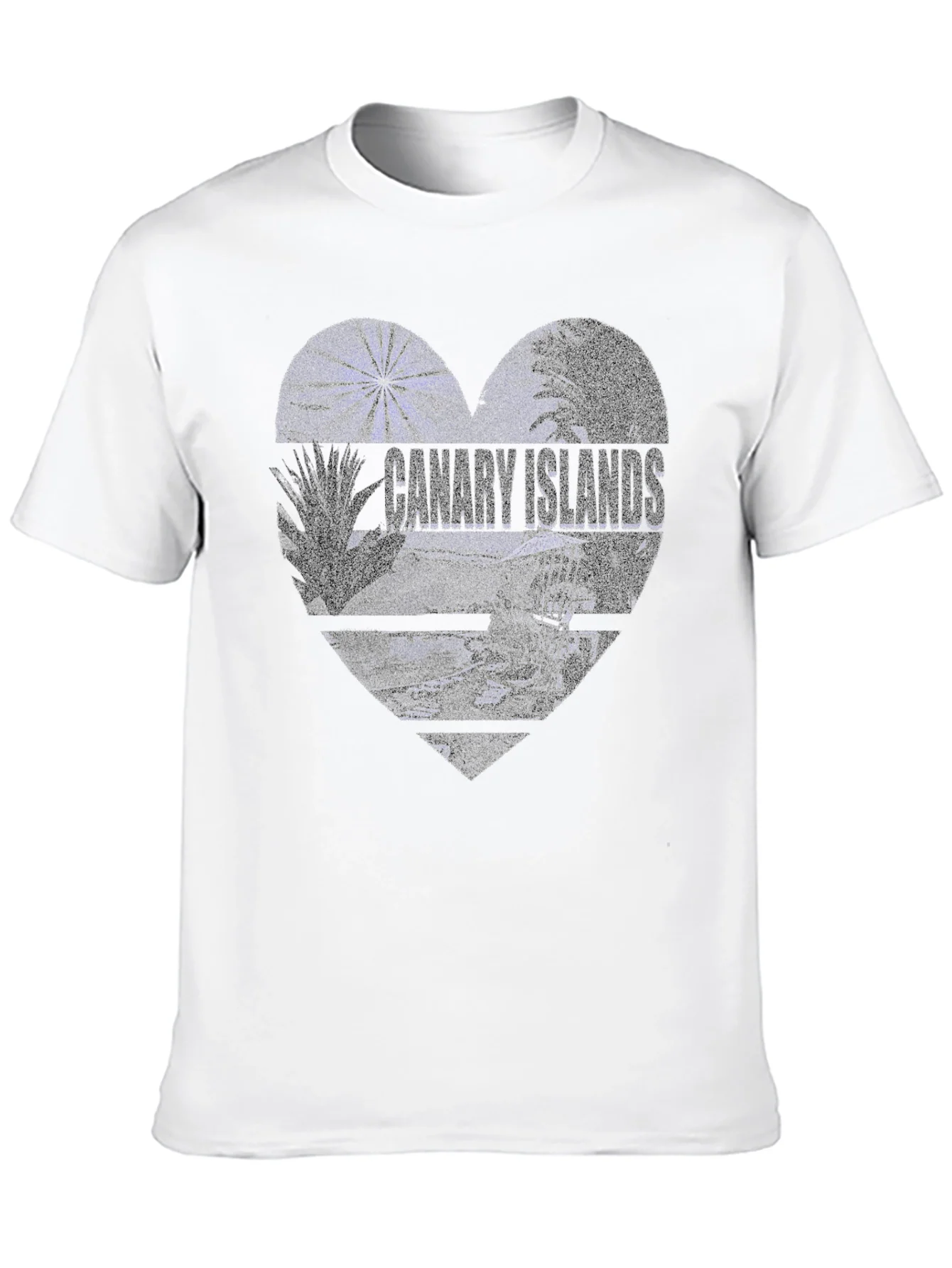 Camiseta Negra Islas Canarias Dise?o Coraz¨®n