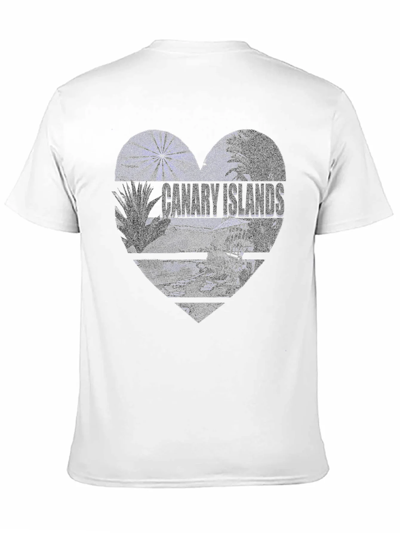 Camiseta Negra Islas Canarias Dise?o Coraz¨®n