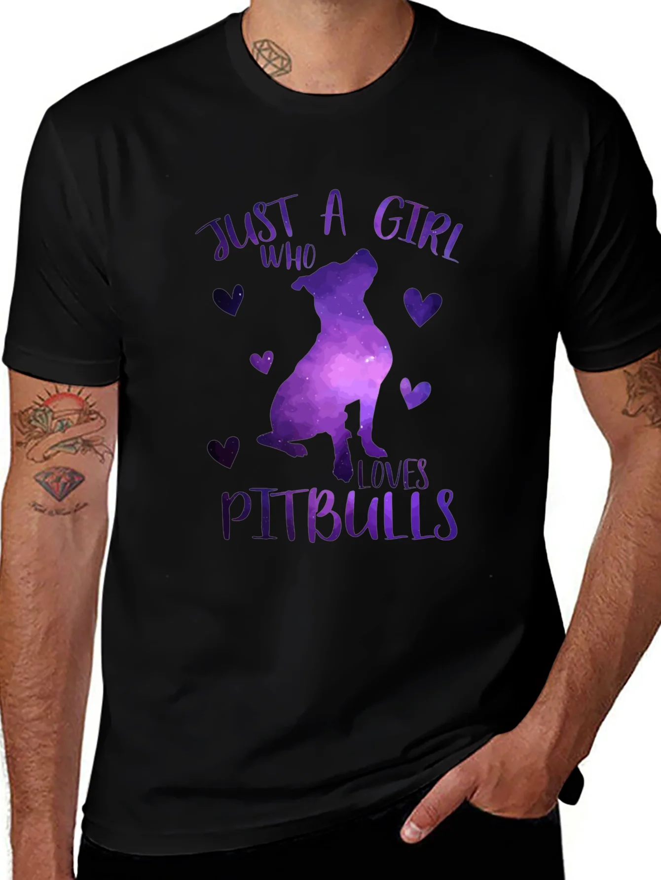 Rebbecca Just A Girl Who Loves Pitbulls T-Shirt