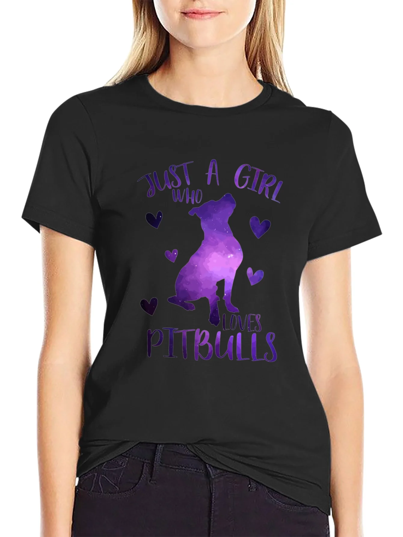Rebbecca Just A Girl Who Loves Pitbulls T-Shirt