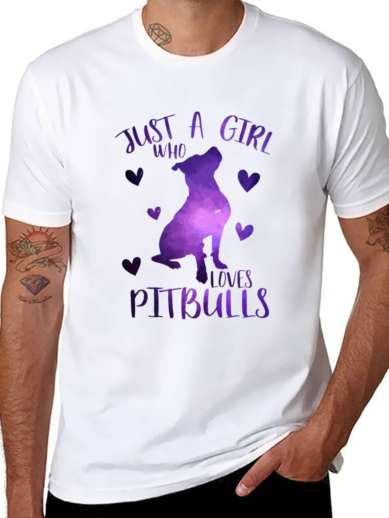Rebbecca Just A Girl Who Loves Pitbulls T-Shirt