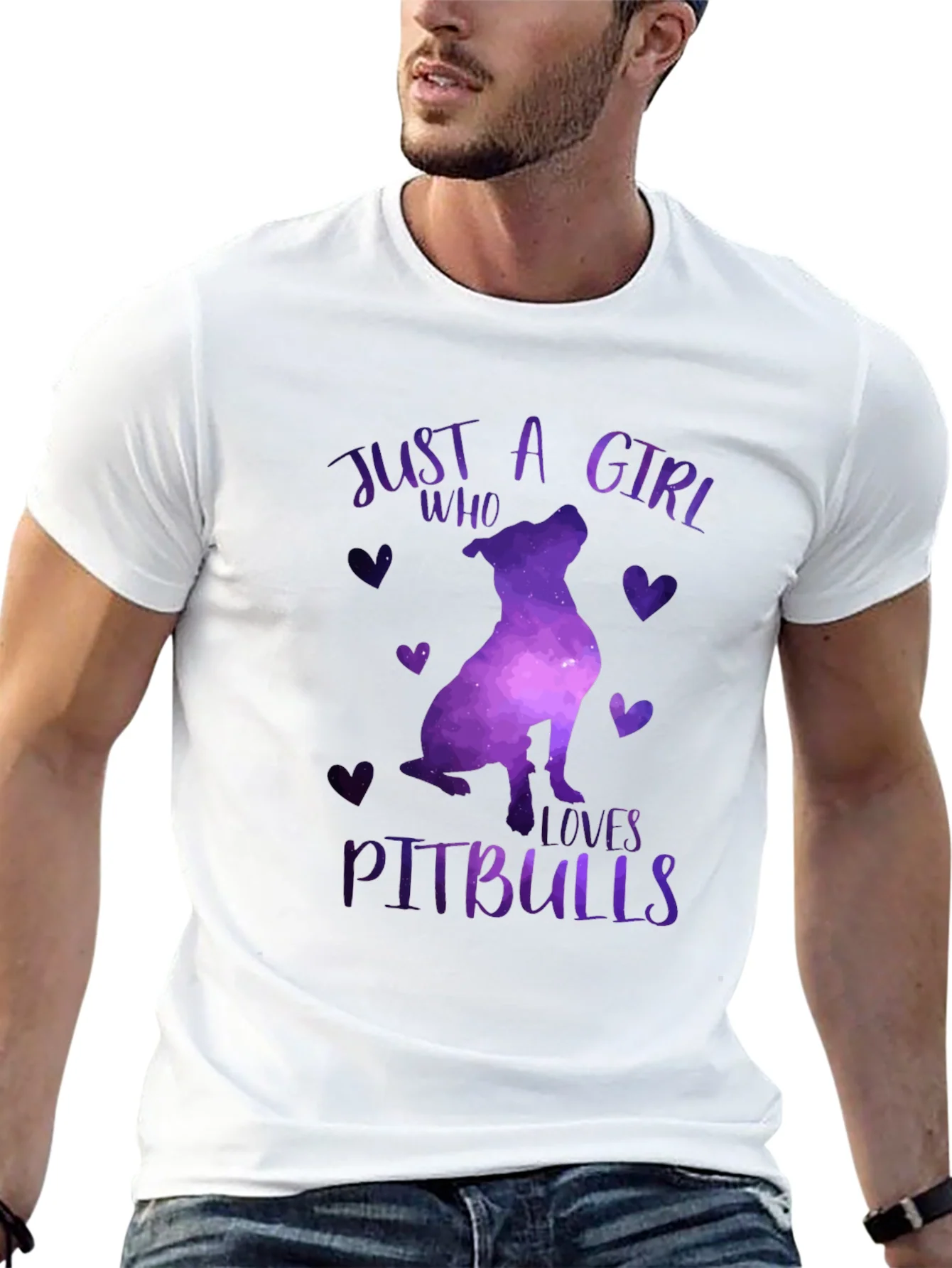 Rebbecca Just A Girl Who Loves Pitbulls T-Shirt