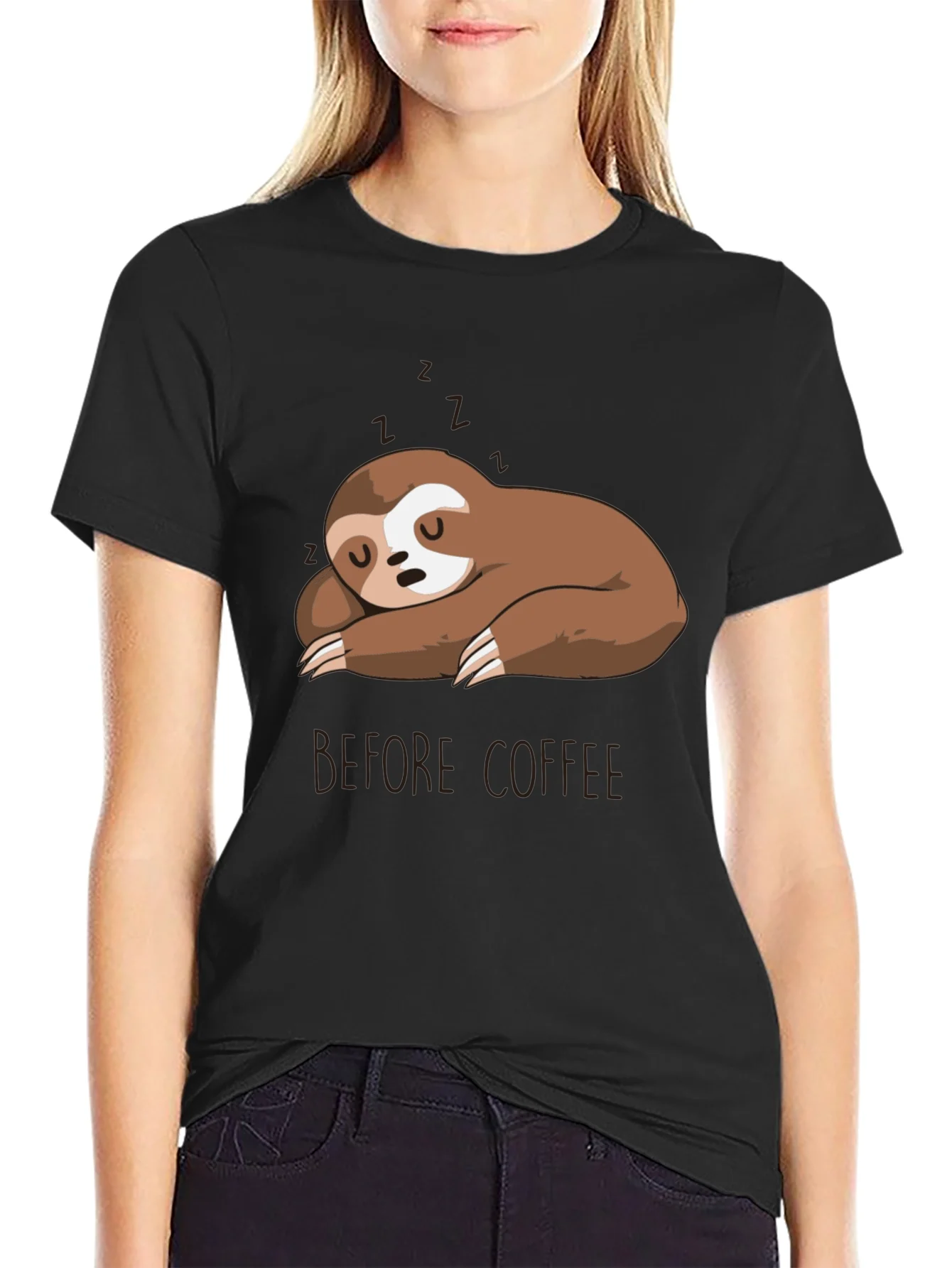 Camiseta Hombre Perezoso Dormil¨®n - Antes del Caf¨¦