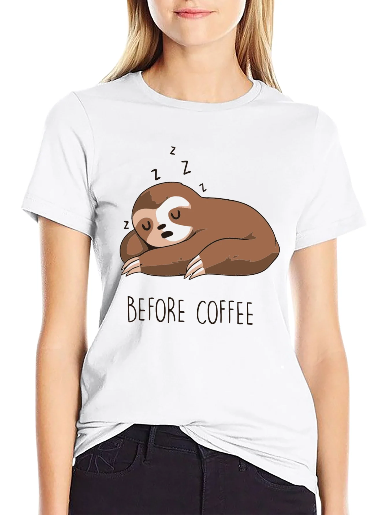 Camiseta Hombre Perezoso Dormil¨®n - Antes del Caf¨¦