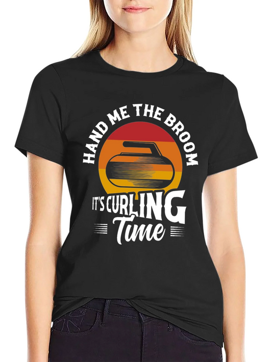 Rebbecca Curling Time Black T-Shirt