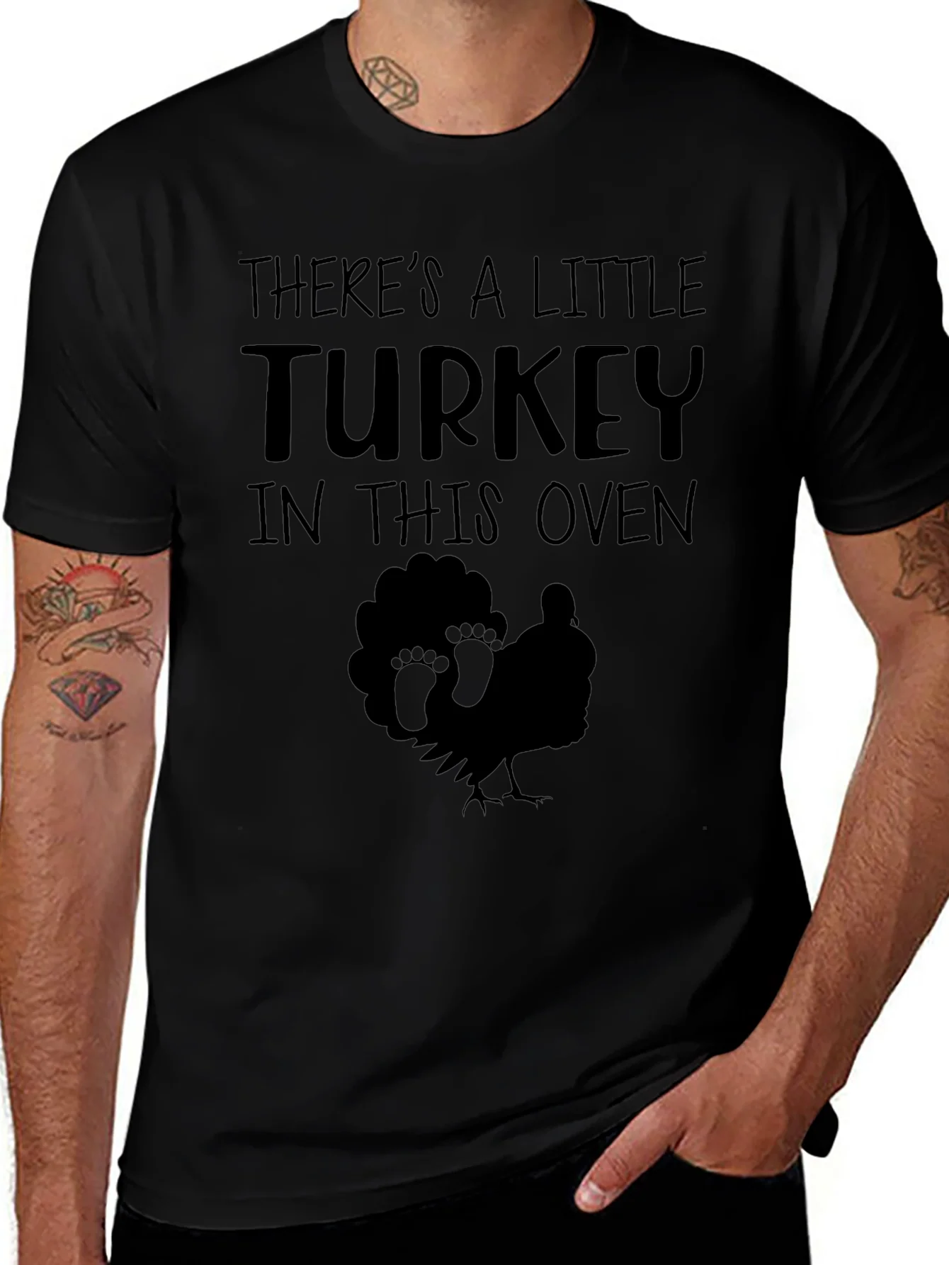 Rebbecca Funny Pregnancy Announcement Turkey T-Shirt