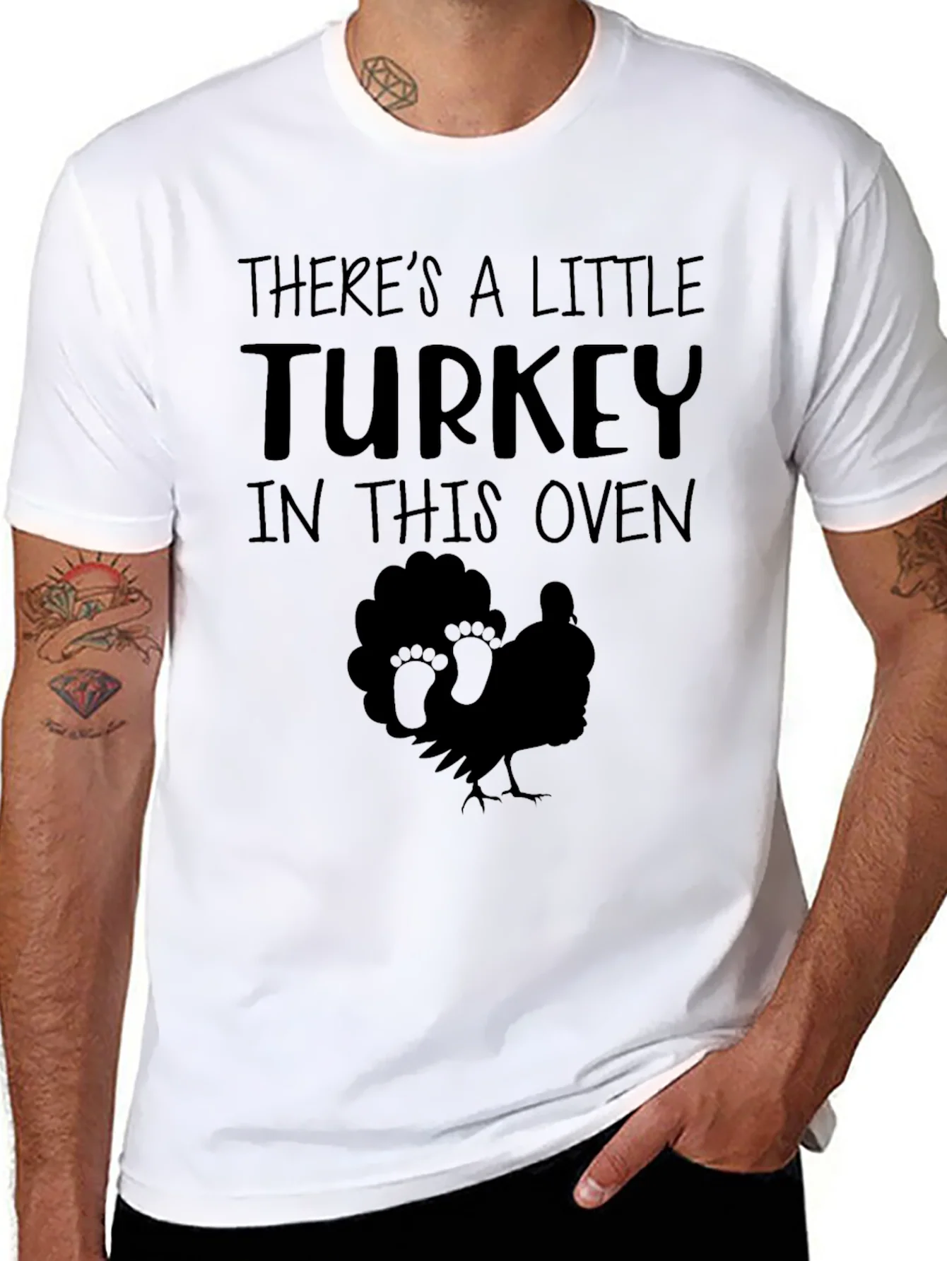 Rebbecca Funny Pregnancy Announcement Turkey T-Shirt