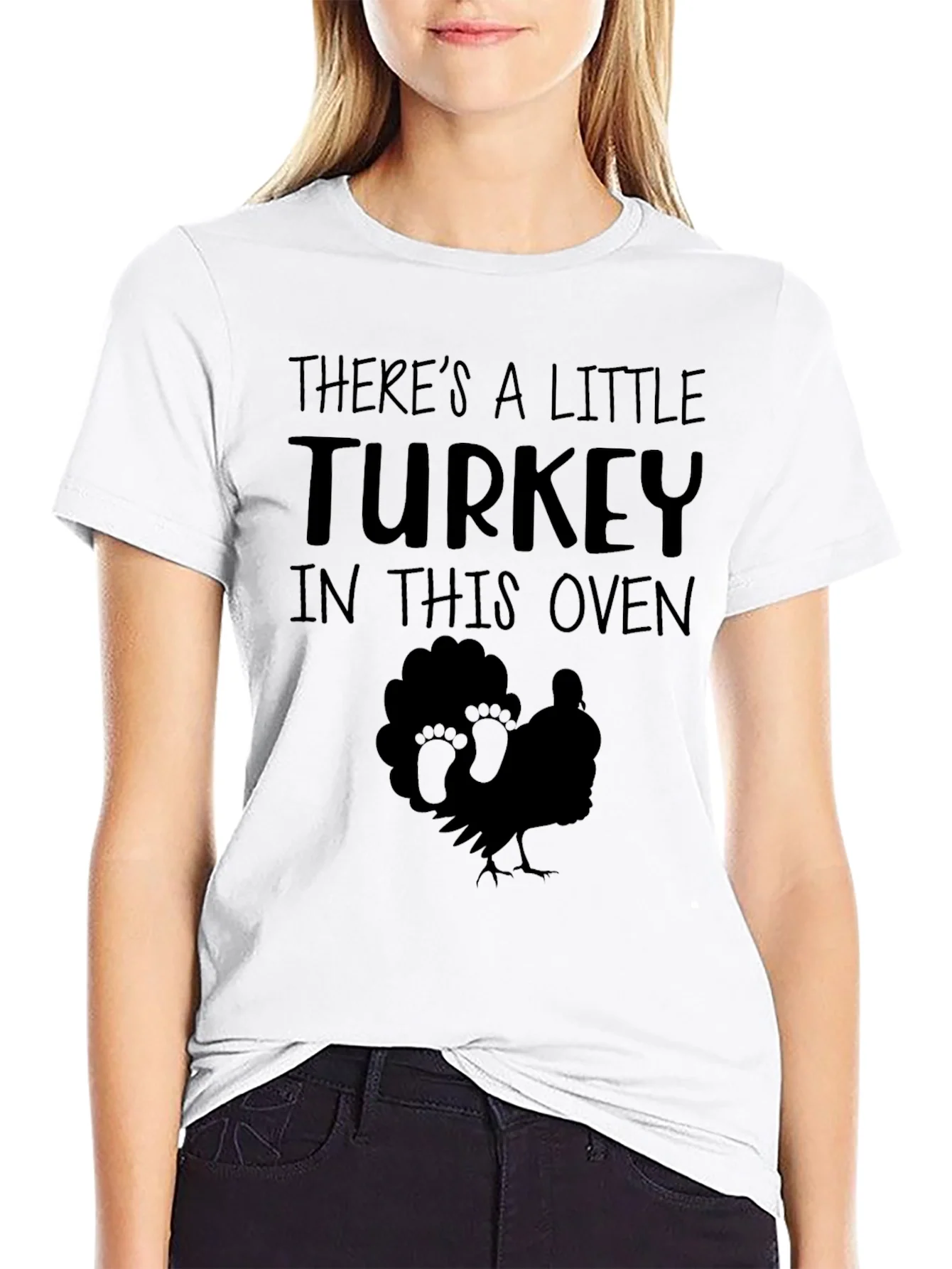 Rebbecca Funny Pregnancy Announcement Turkey T-Shirt