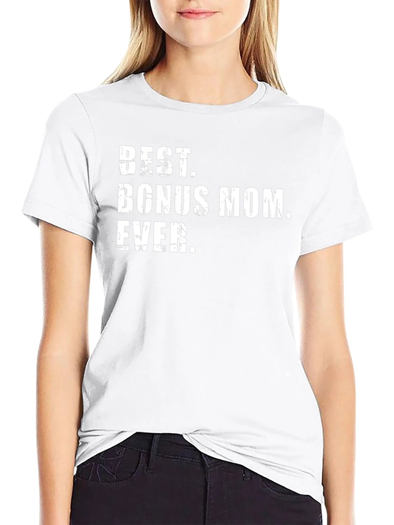 Camiseta Negra Best Bonus Mom Ever