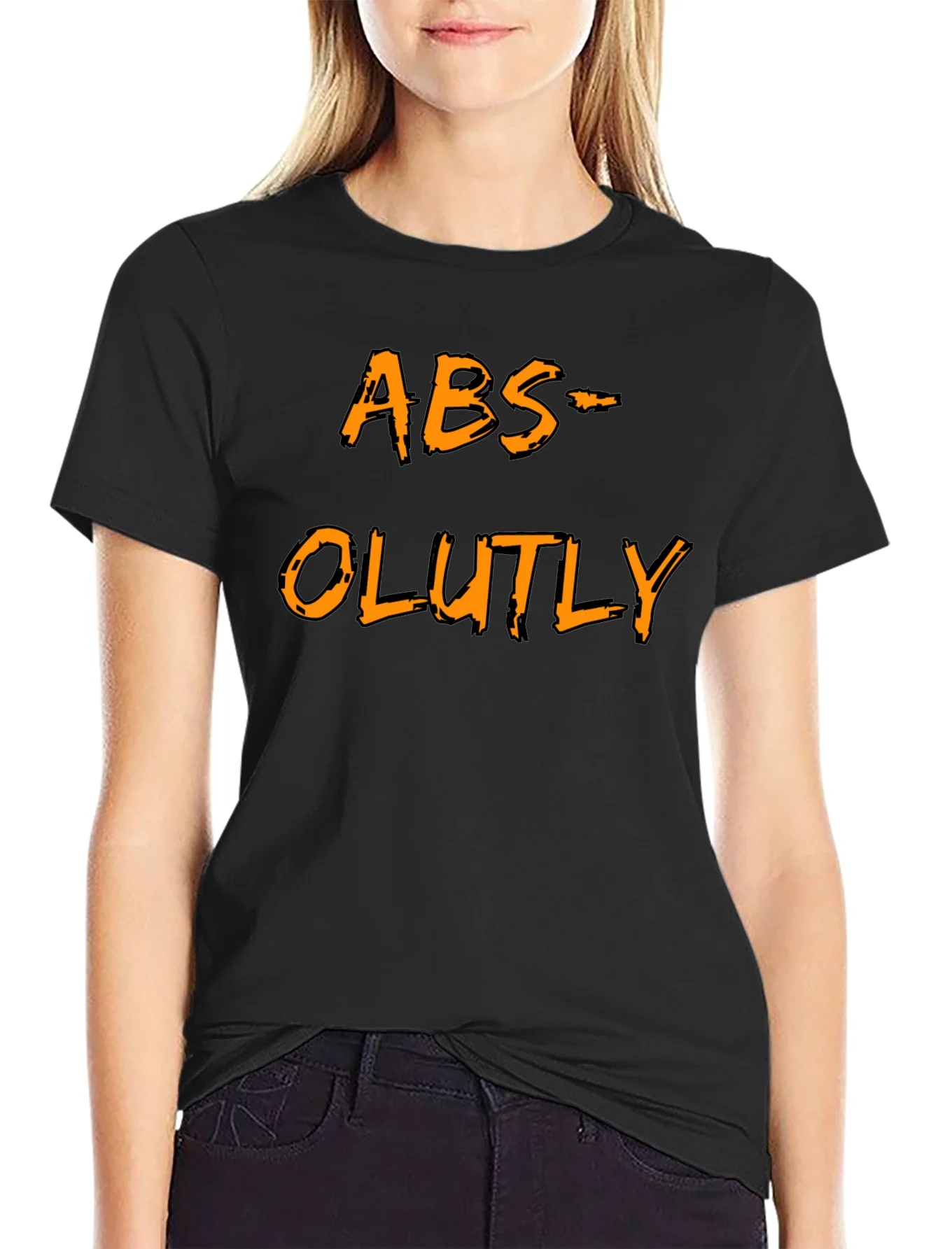 Rebbecca Humorous ABS-OLUTLY Black T-Shirt