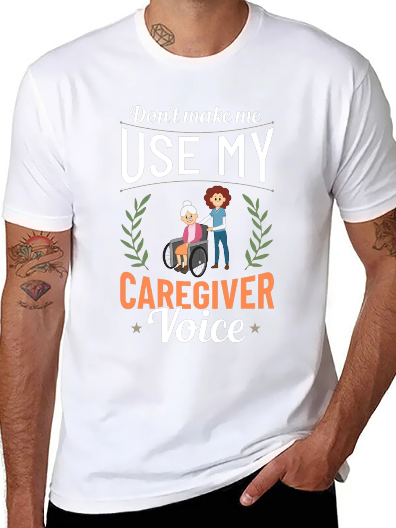 Rebbecca Caregiver T-Shirt: Dont Make Me Use My Voice!
