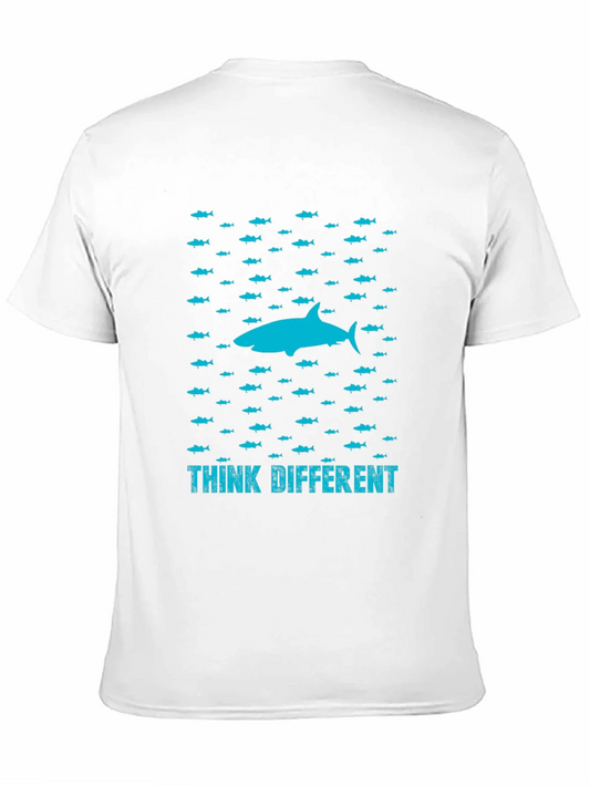Rebbecca Think Different Shark Graphic T-Shirt