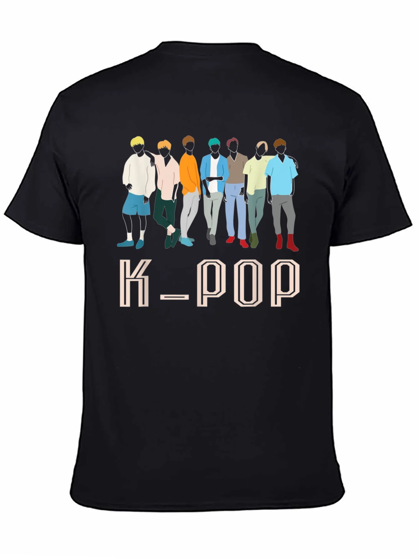 Camiseta K-POP Estampada para Hombre