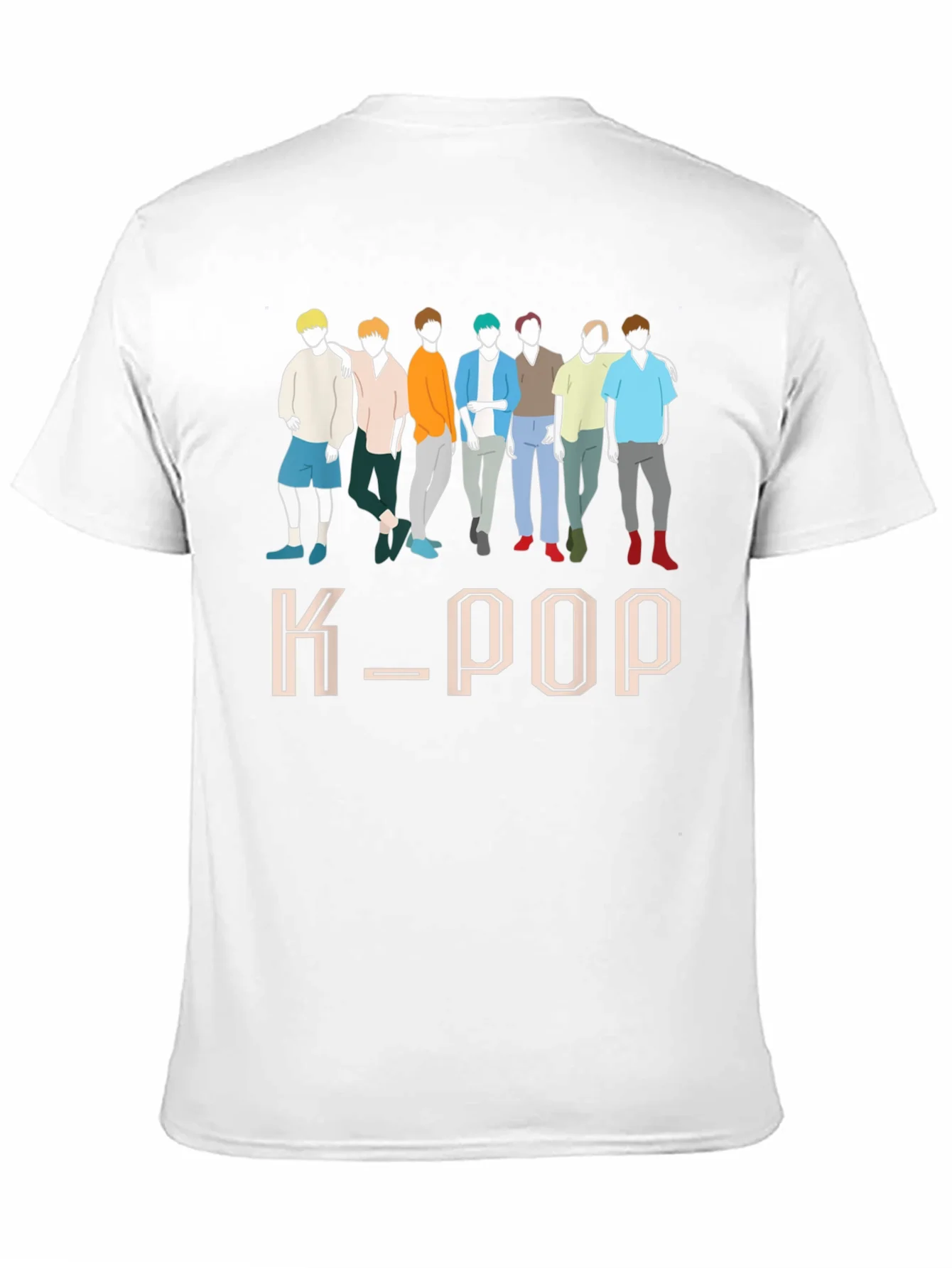 Camiseta K-POP Estampada para Hombre