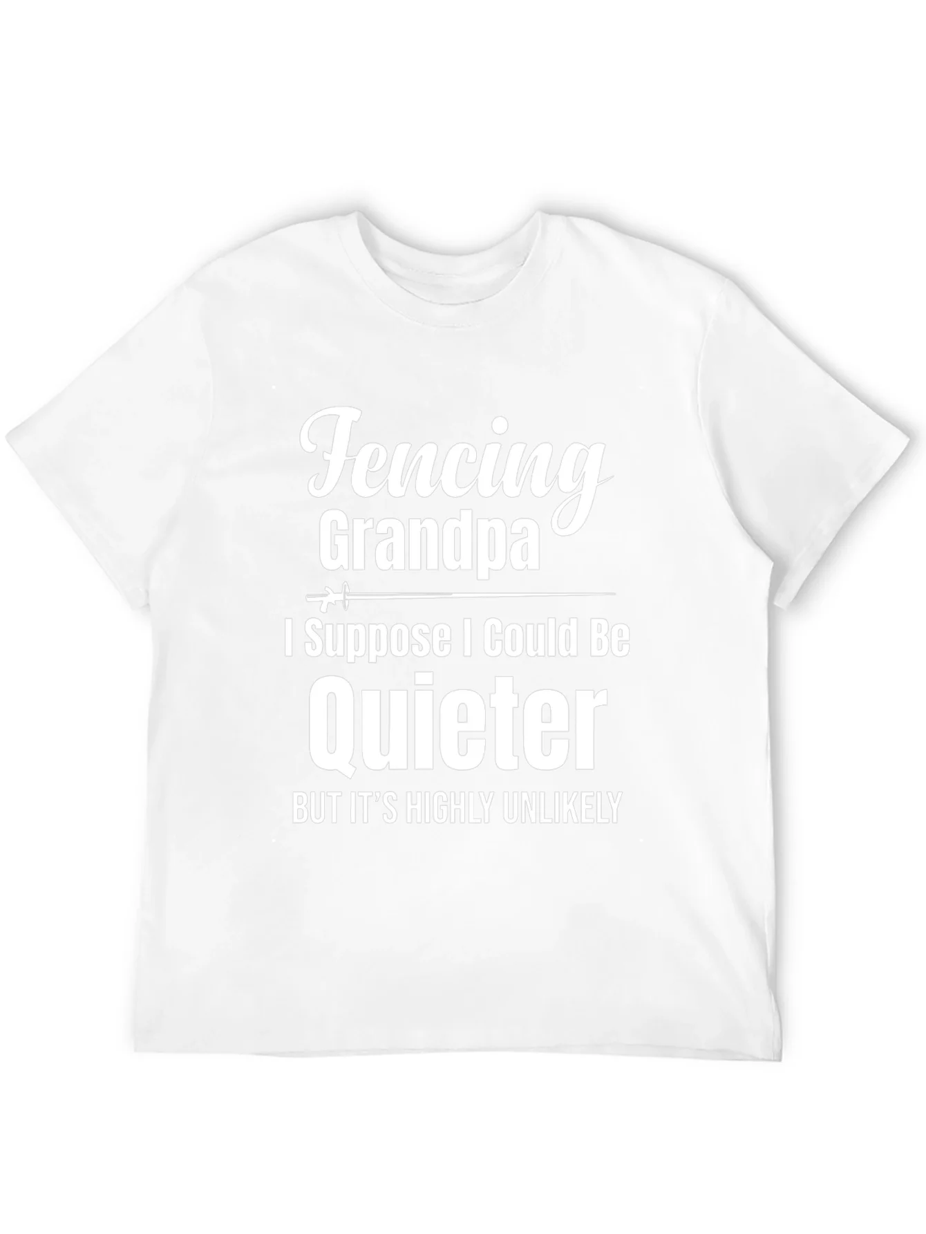 Camiseta Negra Fencing Grandpa Divertida