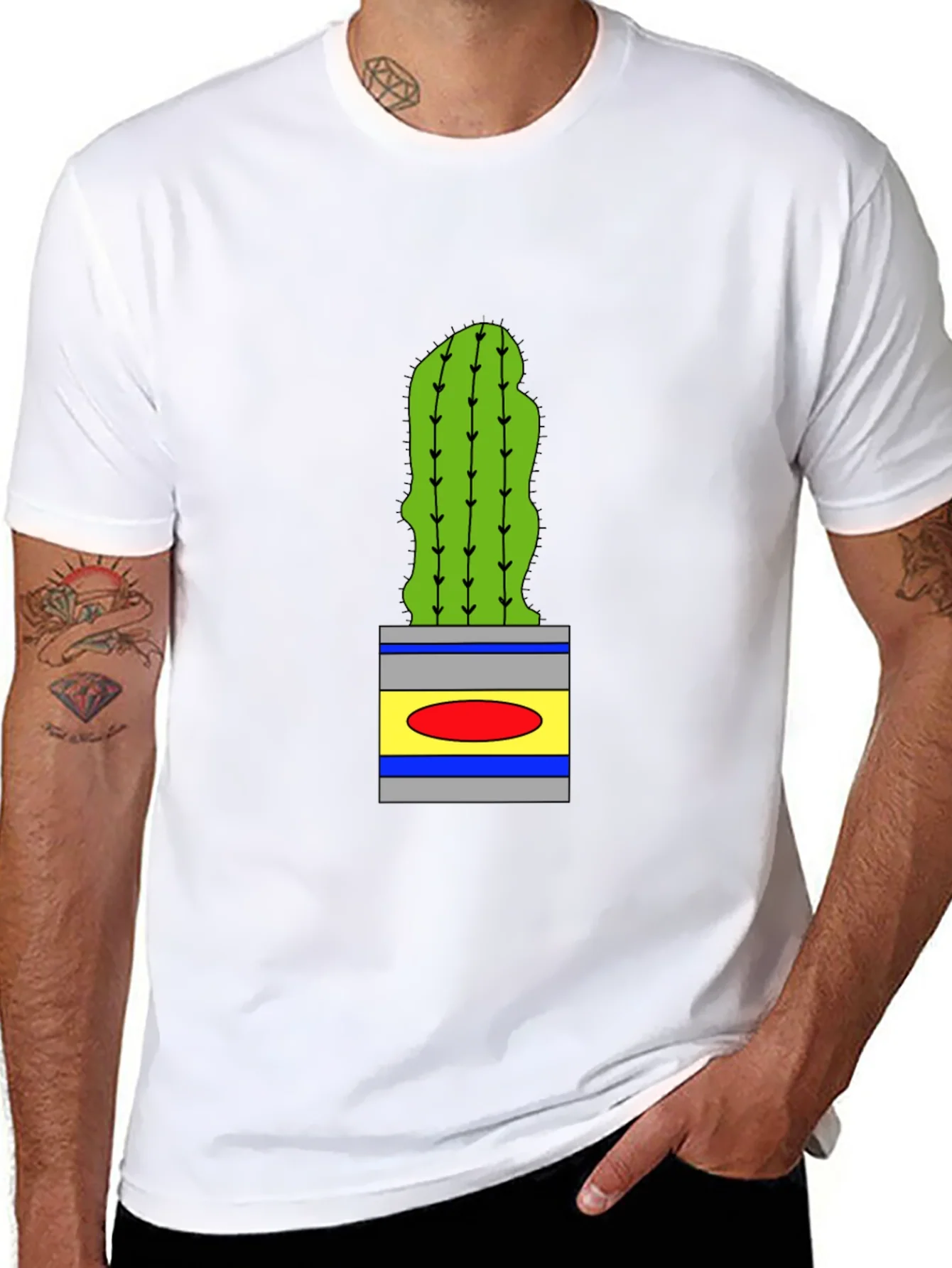 Rebbecca Cactus in Pot Graphic Tee - Black