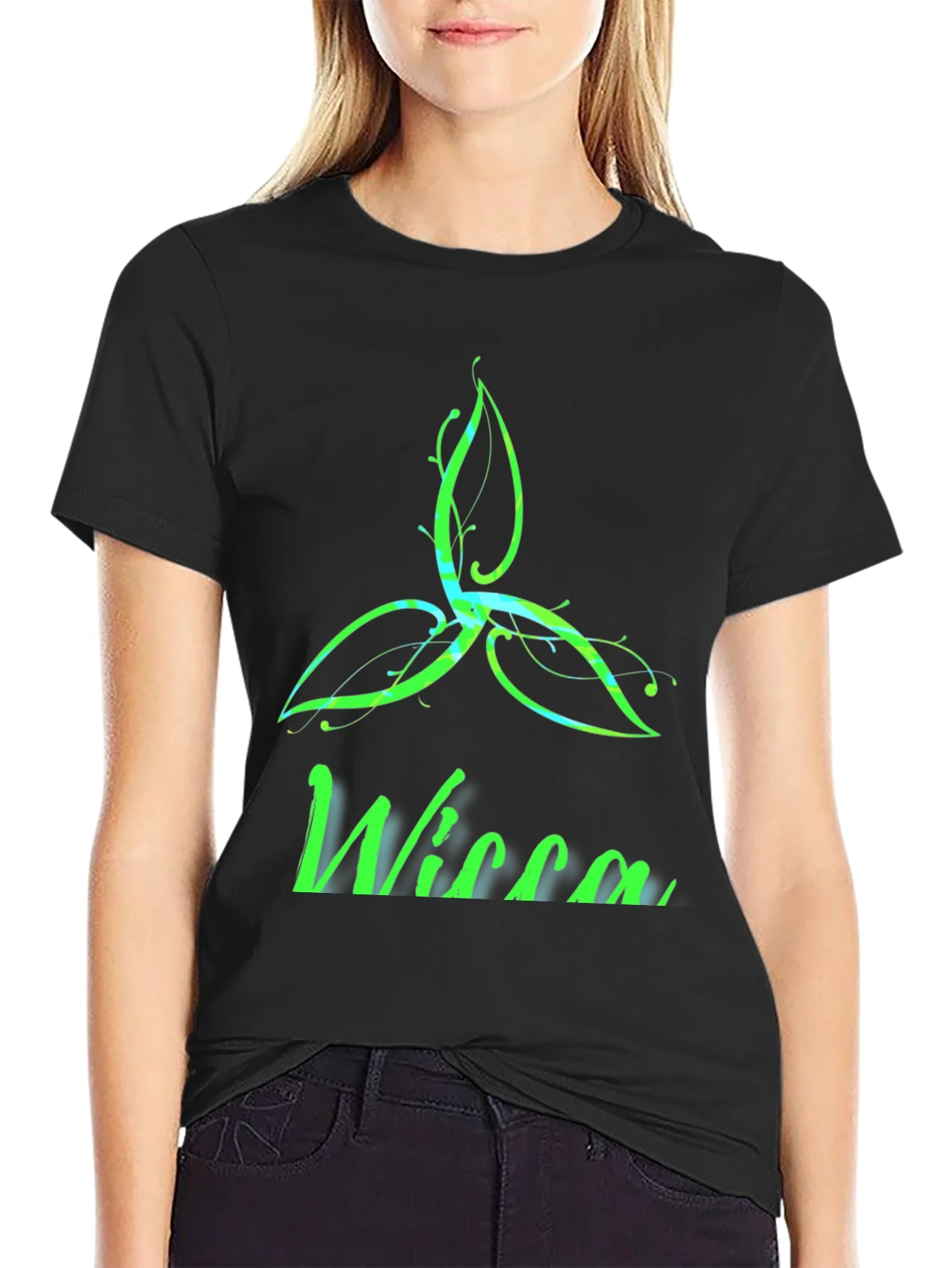 Rebbecca Wiccan Triquetra Black T-Shirt