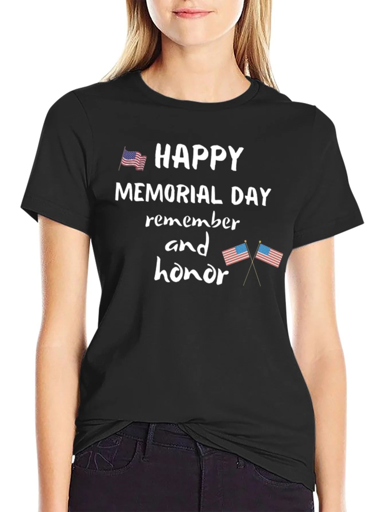 Camiseta Negra de Memorial Day