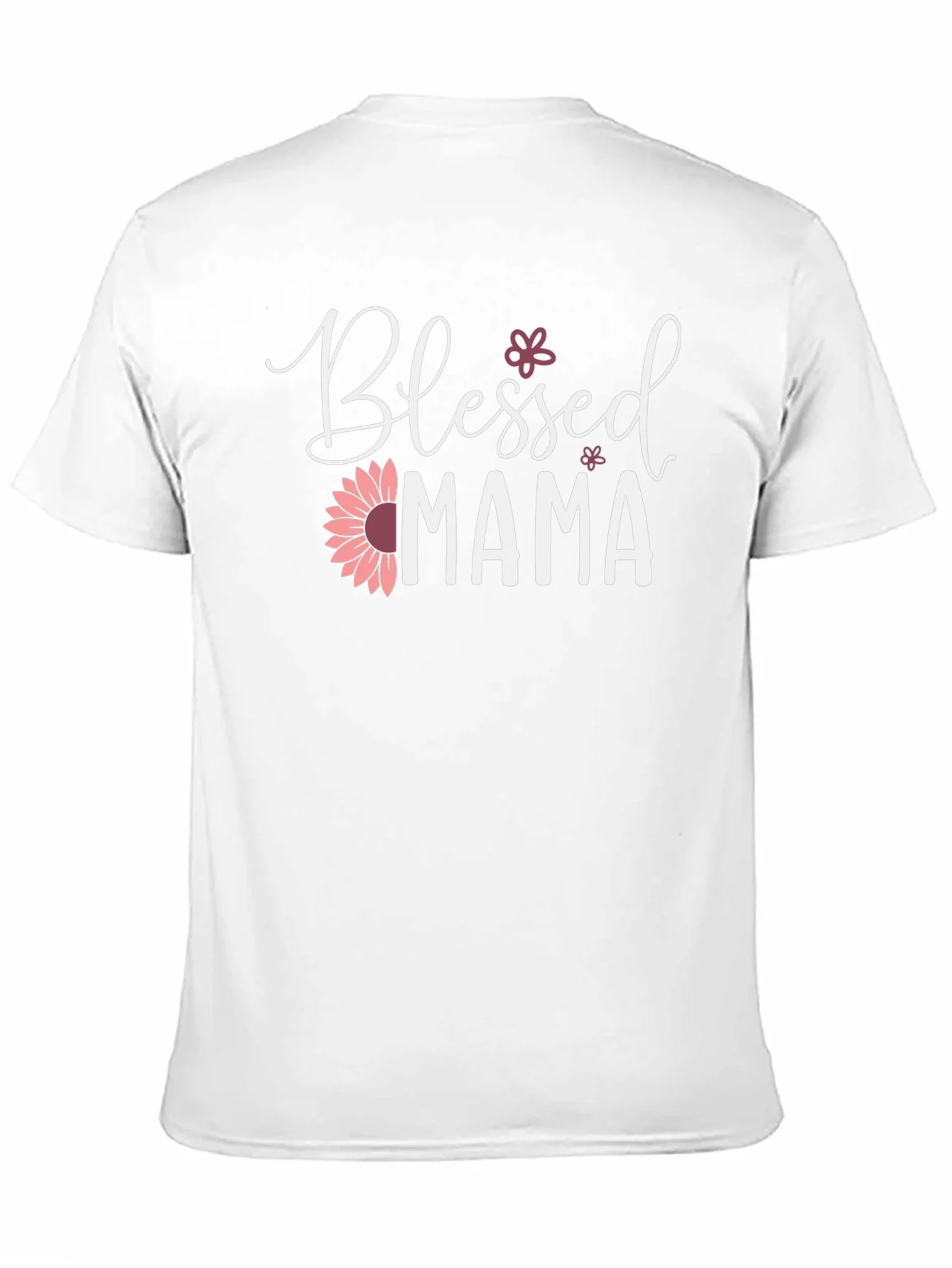 Camiseta Negra Blessed Mama con Dise?o Floral