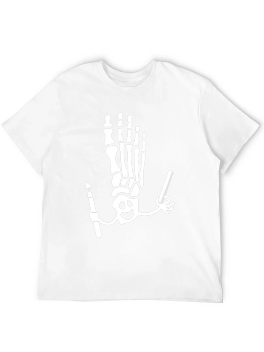 Rebbecca Quirky Skeleton Foot Artist T-Shirt
